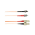 BLACKBOX OM2 50/125 MULTIMODE FIBER OPTIC PATCH CABLE - OFNR PVC, ST TO ST, ORANGE, 6-M ( FOCMR50-006M-STST-OR